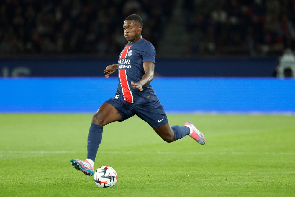 Portuguese left-back Nuno Mendes, who is Black, posted a screenshot of a racist message sent to him on social media and the club said they are working with authorities to hold those responsible accountable. — AFP pic