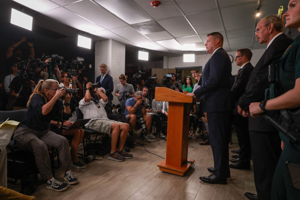 Acting Director Ronald Rowe Jr. of the US Secret Service speaks during a press conference regarding an apparent assassination attempt on former President Donald Trump on September 16. — AFP pic