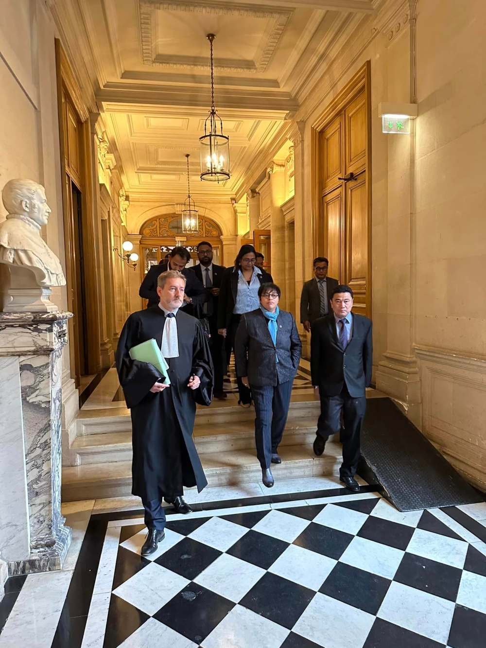 Datuk Seri Azalina Othman Said leads the Malaysian delegation as they attend the hearing of the Sulu claimants’ appeal at the French Supreme Court in Paris September 17, 2024. — Bernama pic
