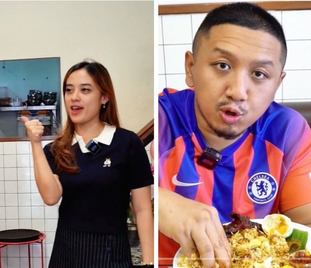 Masterchef Indonesia winner Stefani Horison (left), known as Fani, recently sparked debate over her comments about Malaysian nasi kandar in a YouTube food review with popular Indonesian vlogger Boengkoes Official (right). — Picture via TikTok/boengkoesofficial