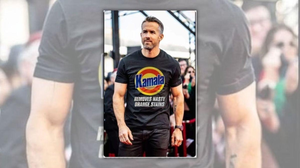 A digitally altered photo of actor Ryan Reynolds swirled on social media sites. — Picture via X/snopes