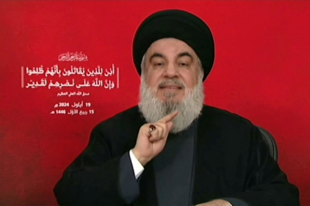 Backed by Iran and hated by Israel, Hezbollah chief Hassan Nasrallah is Lebanon’s most powerful man. — AFP pic/HO/Al-Manar