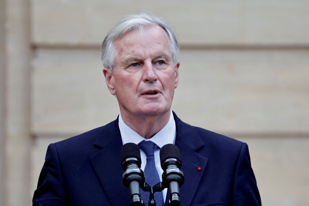 After 2-1/2 months of political uncertainty since centrist President Emmanuel Macron’s surprise decision to call early elections, Michel Barnier has put together a cabinet he hopes will find cross-party support in the fragmented parliament. — Reuters pic