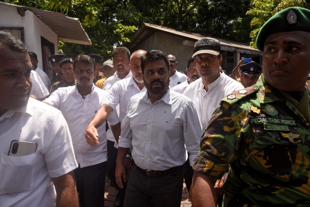 Anura Kumara Dissanayake won about 54 per cent of half a million votes counted so far in the election. — Reuters pic