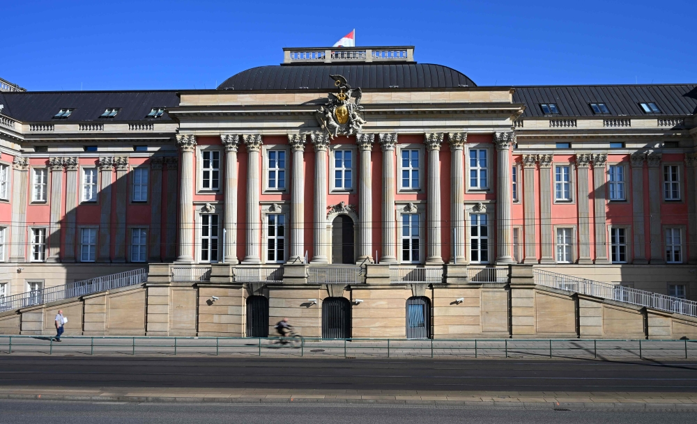 A photo taken on September 20, 2024 shows an exterior view of the Brandenburg State Parliament building (Landtag) in Potsdam, capital of the eastern German state of Brandenburg, ahead of the state elections on September 22. — AFP pic