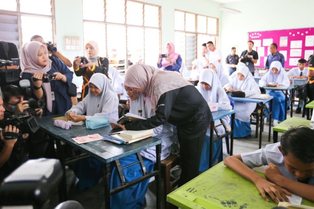 Minister of Education Fadhlina Sidek said her ministry is focusing on the new 2027 school curriculum approach and is in the process of drafting a new education development plan. — Picture by Miera Zulyana