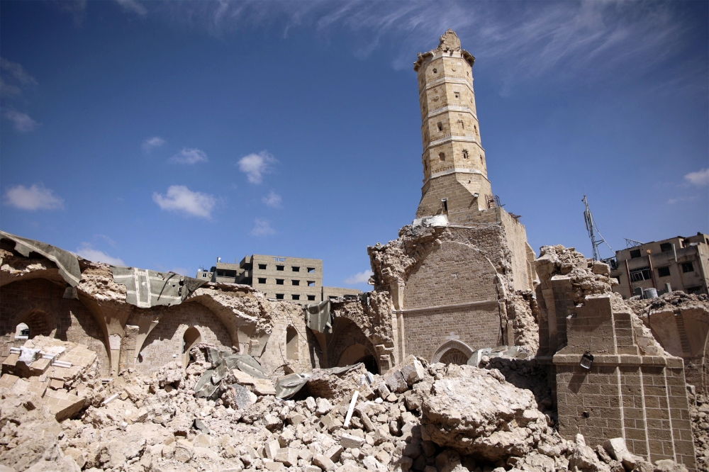 This picture taken on September 22, 2024 shows a view of the damaged 13th-century Great Omari Mosque in the old town of Gaza City, amid the ongoing war in the Palestinian territory between Israel and Hamas. — AFP pic