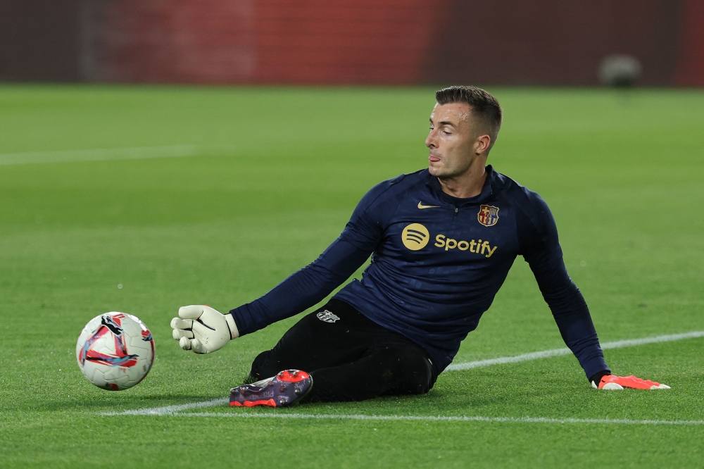 Inaki Pena replaced injured goalkeeper Marc-Andre ter Stegen during Barcelona's match with Getafe CF at the Estadi Olimpic Lluis Companys in Barcelona on September 25, 2024. — AFP pic