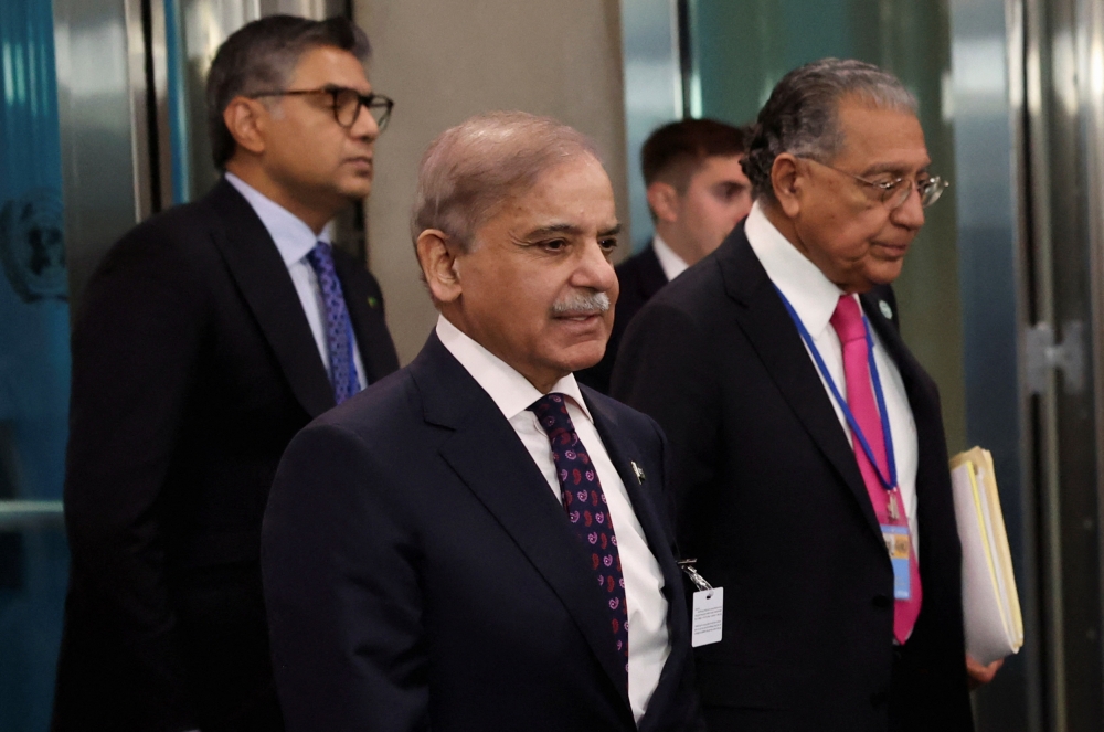 Pakistan's Prime Minister Shehbaz Sharif said the deal with IMF came through thanks to the 'tremendous support' of Saudi Arabia, China, and the UAE. — Reuters pic