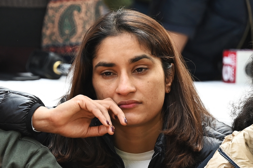 Indian wrestler Vinesh Phogat is a celebrity in the Julana constituency of Haryana, and her family of wrestlers were the subject of Bollywood blockbuster ‘Dangal’. — AFP pic