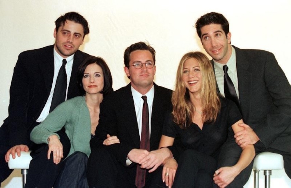 (From left) Part of the cast of ‘Friends’ — Matt Le Blanc, Courteney Cox, Matthew Perry, David Schwimmer and Jennifer Aniston in an undated photo. — Picture from Reuters