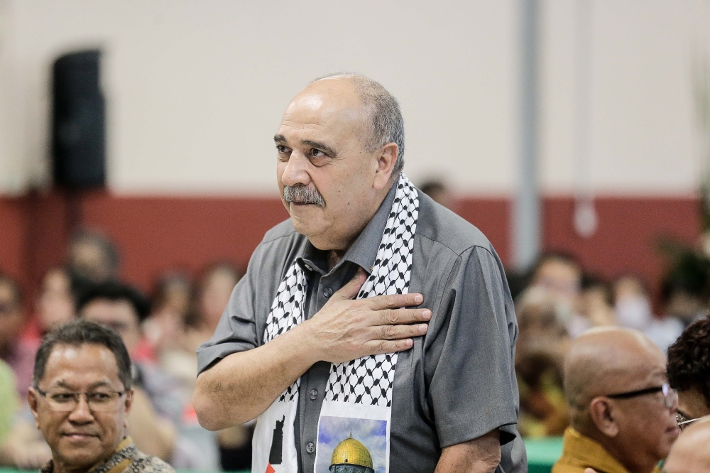 Palestine’s ambassador to Malaysia Walid Abu Ali has confirmed that the woman featured in a recently circulated apology video is indeed one of the two Palestinian women involved in an altercation with security personnel at Wisma Transit, Kuala Lumpur. — Picture by Sayuti Zainudin 