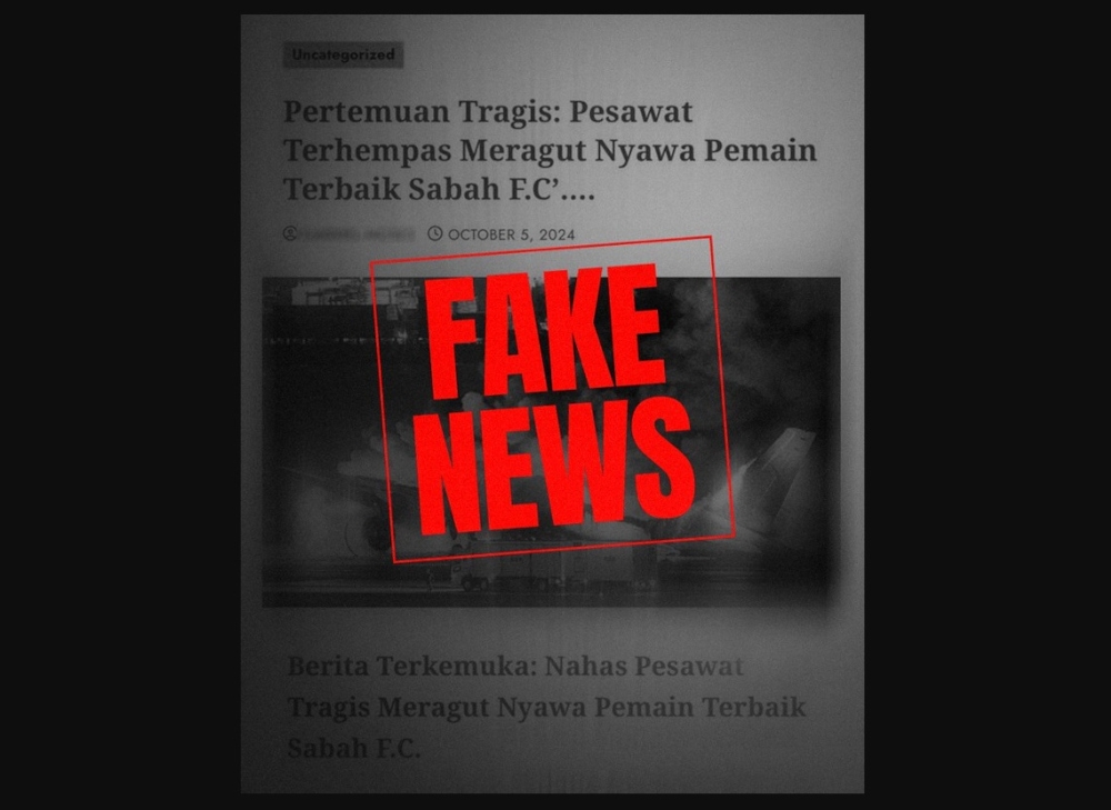 Sabah FC team manager Rafie Robert in a statement today said the news portal report is not true and he is considering filing a police report in the near future so that the authorities can take appropriate action. — Picture from X/Sabah FC Official