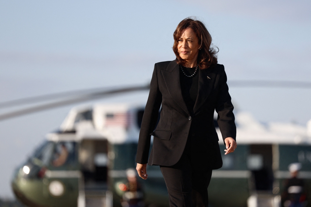 Democratic presidential candidate Kamala Harris revealed in an interview broadcast yesterday that she owns a Glock semi-automatic pistol. — AFP