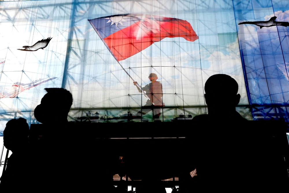 Taiwanese flags are seen at the Ministry of National Defence of Taiwan in Taipei, Taiwan, December 26, 2022.  — Reuters pic