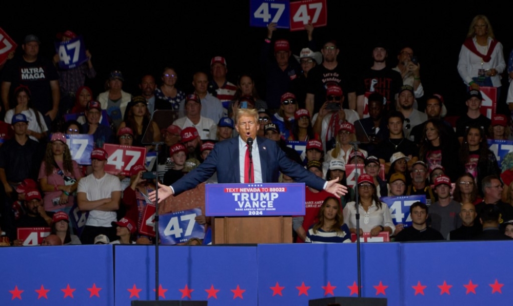 With the White House race neck-and-neck in the final stretch, Donald Trump has been dividing his closing pitch between a protectionist economic message and riling his largely white, working class supporters by demonising immigrants. — AFP pic