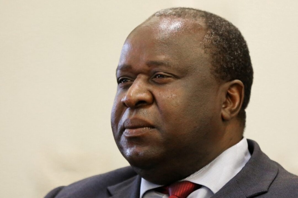 Newly appointed South African Finance Minister Tito Mboweni waits to be sworn in Cape Town, South Africa, October 9, 2018. — Reuters pic