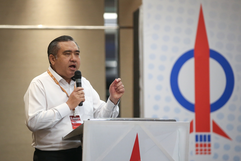 DAP secretary-general Anthony Loke speaks during the 2024 Federal Territories DAP Convention at Nexus in Bangsar  October 13, 2024. — Picture by Yusof Mat Isa