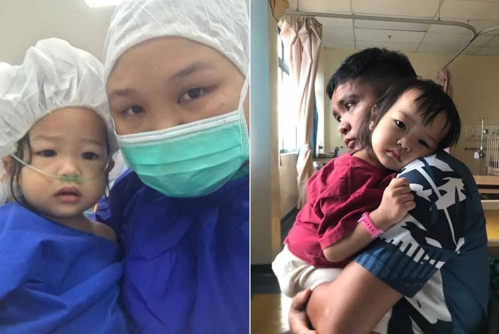 The parents of Daneen Auni Riksi, a 19-month-old girl battling stage three ovarian cancer in Sabah, have decided to end their public fundraiser to cover her medical treatment costs and expressed gratitude to everyone who contributed to the campaign. — Picture via Facebook