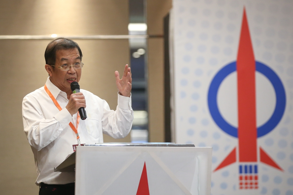 Kuala Lumpur DAP chairman Tan Kok Wai speaks during the 2024 Federal Territories DAP Convention at Nexus in Bangsar October 13, 2024. — Picture by Yusof Mat Isa