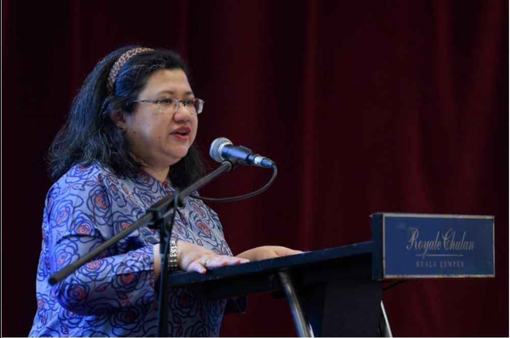 A file photograph shows Auditor-General Datuk Wan Suraya Wan Mohd Radzi speaking at a conference in Kuala Lumpur, on Oct 28, 2019. — Bernama pic