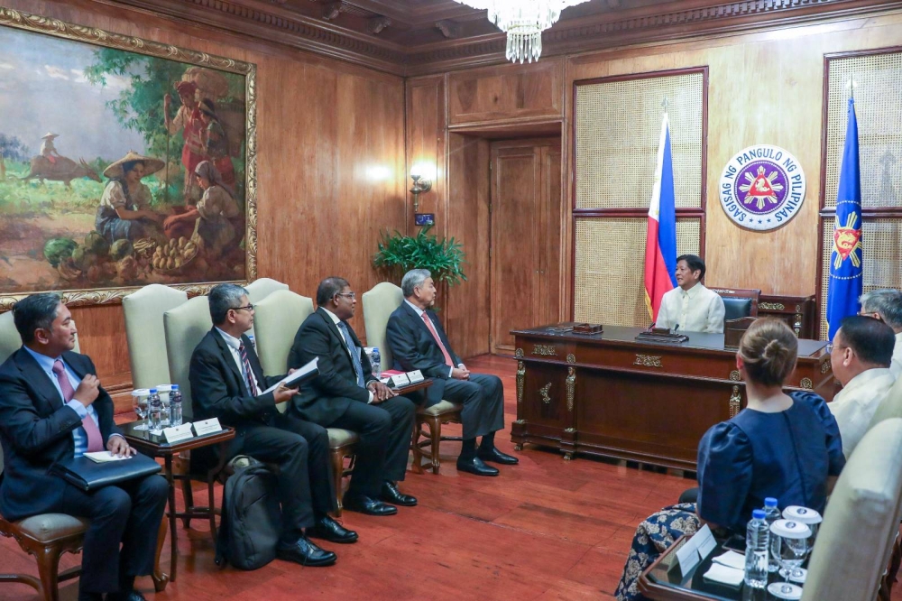Deputy Prime Minister Datuk Seri Ahmad Zahid Hamidi pays a courtesy call on President Ferdinand Marcos Jr in Manila October 14, 2024. — Picture via Facebook