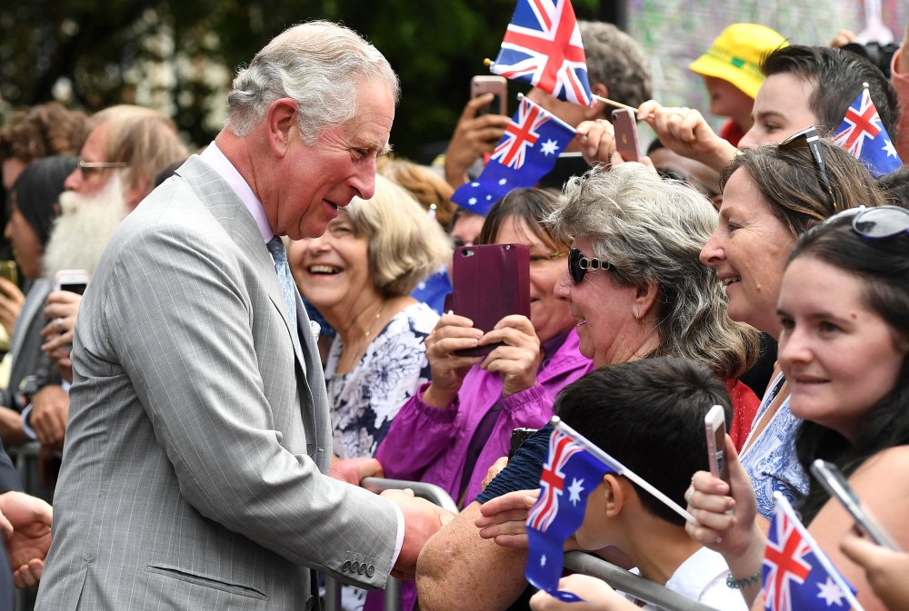 Prince Charles is greeted by members of the public during a visit to Brisbane on April 4, 2018. King Charles III this week begins his first tour of Australia as monarch, reigniting debate about whether the country should sever ties with the British monarchy and become a republic. — File pic via AFP