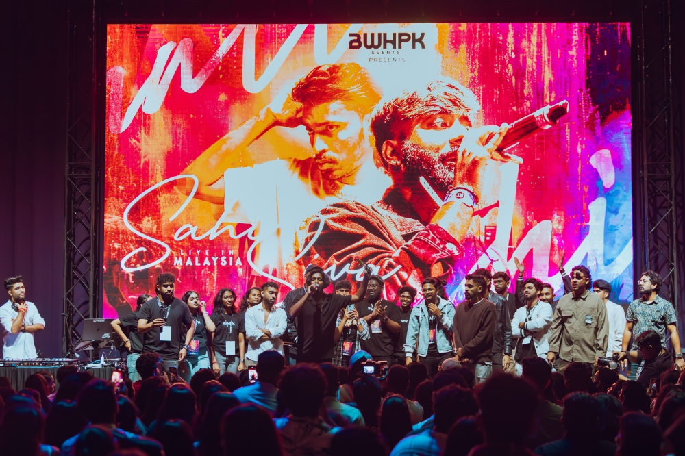 The organising team behind the sold-out show at Bentley Music Auditorium. — Pic by Dilip Raj