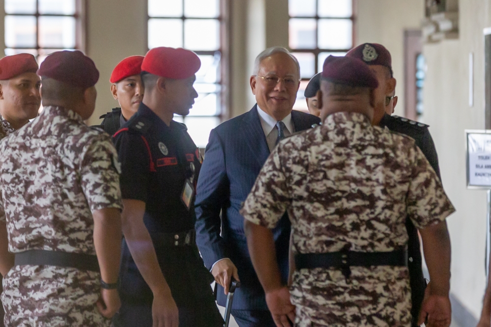 Datuk Seri Najib Razak is being sued by SRC International for its losses as he was its Emeritus Adviser from May 1, 2012 until March 4, 2019. — Picture by Raymond Manuel