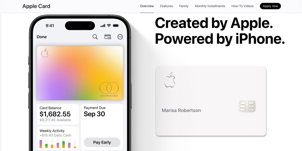 The US Consumer Financial Protection Bureau said Apple and Goldman Sachs misled buyers about getting interest-free payment plans automatically when paying for Apple devices with the card, resulting in people unexpectedly paying for the debt. — Screenshot of the Apple Card from Apple.com