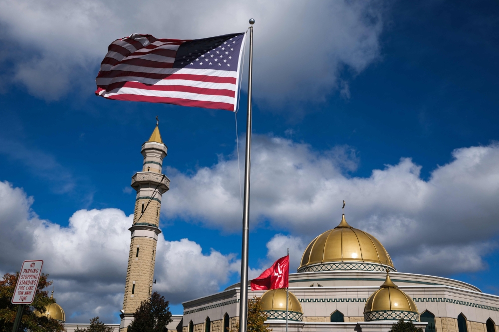 The Islamic Center of America is pictured in Dearborn, Michigan, on October 15, 2024. Lebanese-Americans in the Detroit suburbs, watching with horror the unfolding devastation of the war in the Middle East, are contemplating denying Kamala Harris their votes to punish her administration for its support for Israel. — AFP pic 