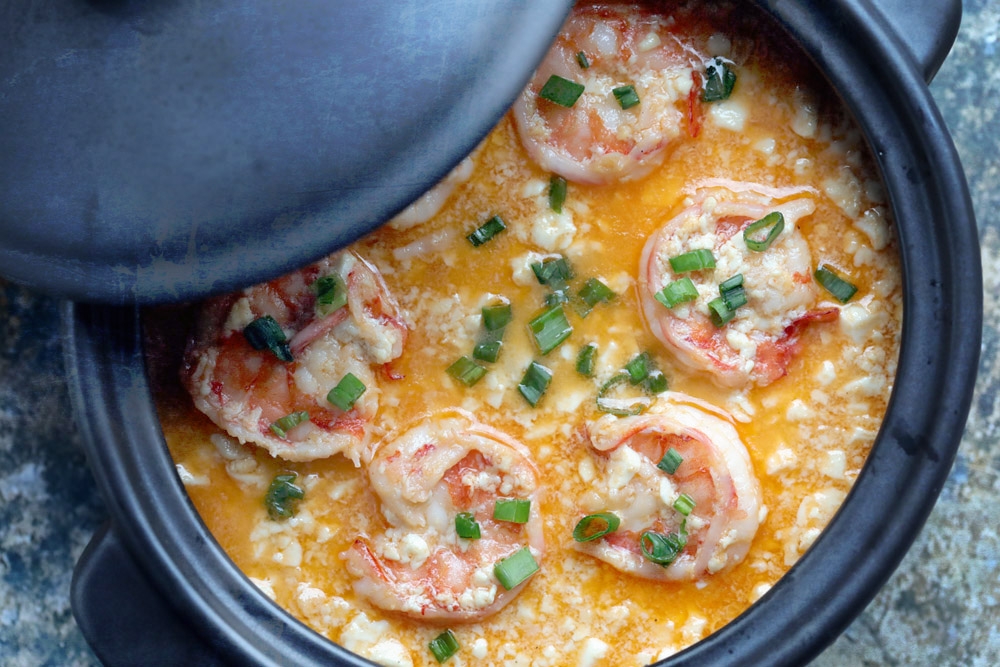 Salted egg prawn tofu. — Picture by CK Lim