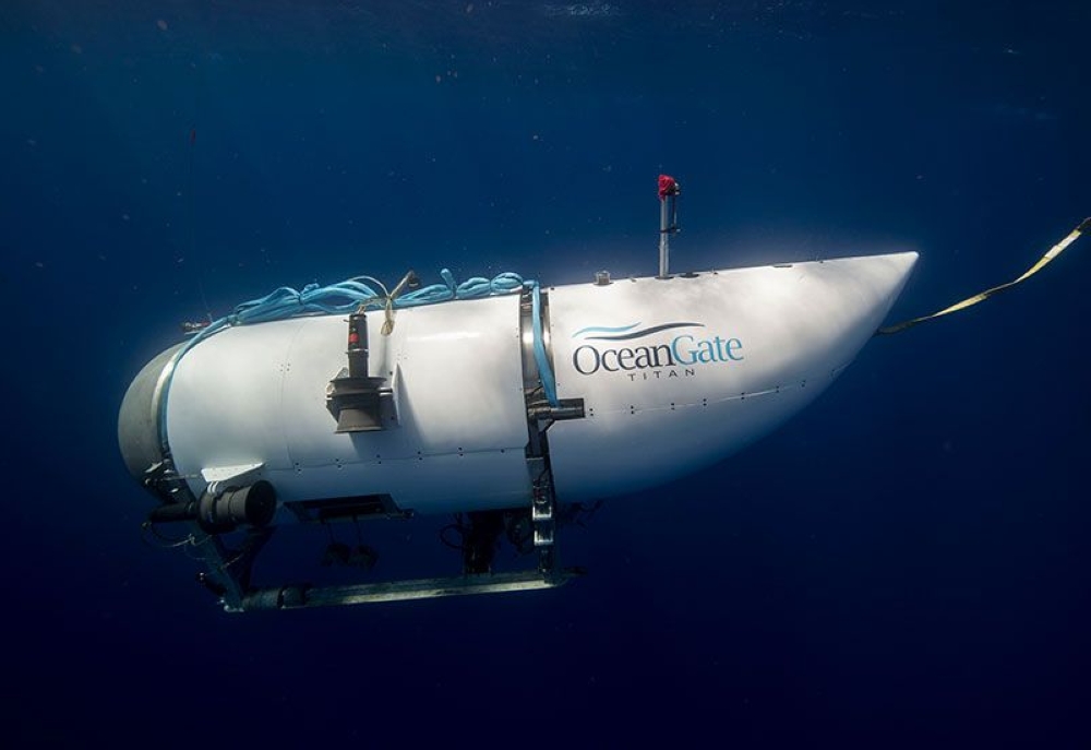 The manned submersible Titan by OceanGate will take guests to the wreckage of the Titanic this summer. - AFP pic
