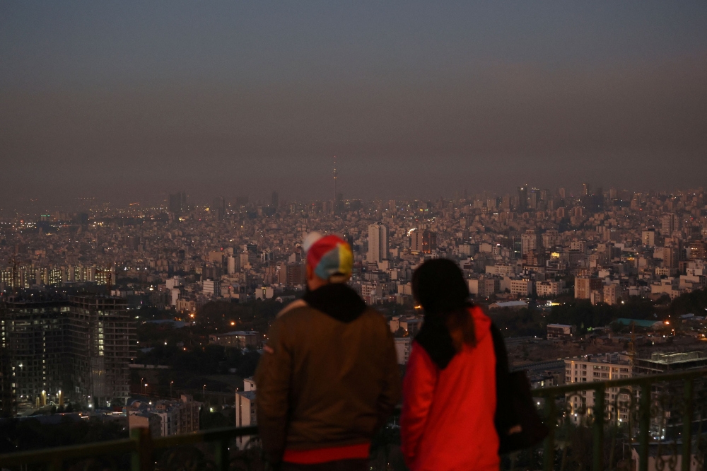 A general view of Tehran on October 26, 2024, after several explosions were heard. — Reuters pic