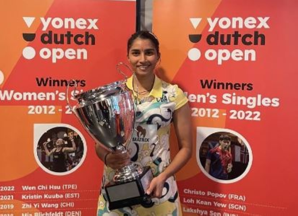 Women’s singles player S. Kisona has brought pride to Malaysia by ending a three-year title drought with her victory at the Dutch Open. — Picture via Instagram/kisonaselvaduray