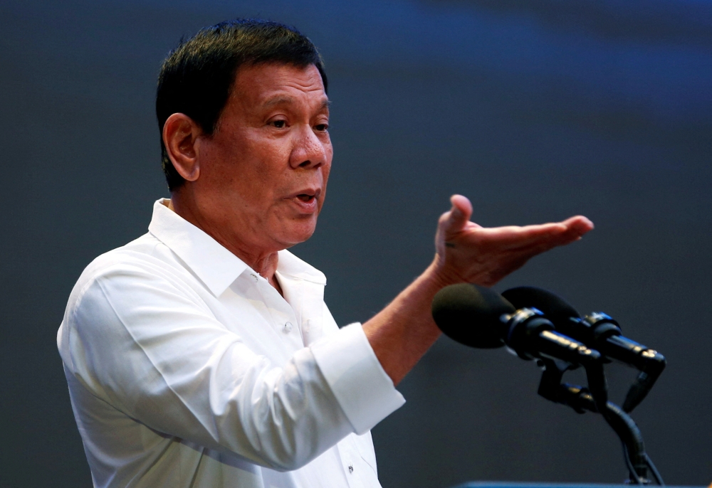 The Philippine police said today they will investigate revelations made by former President Rodrigo Duterte that he assembled a ‘death squad’ to control crime when he was mayor of the southern city of Davao. — Reuters pic  