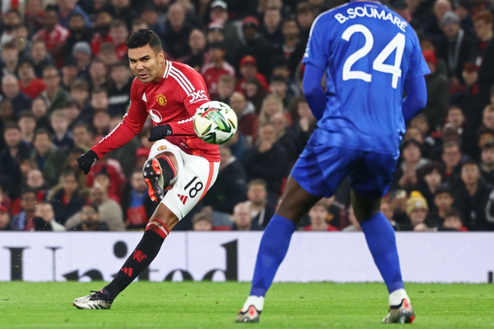 Casemiro’s stunning effort into the top corner opened the scoring for United. — AFP pic