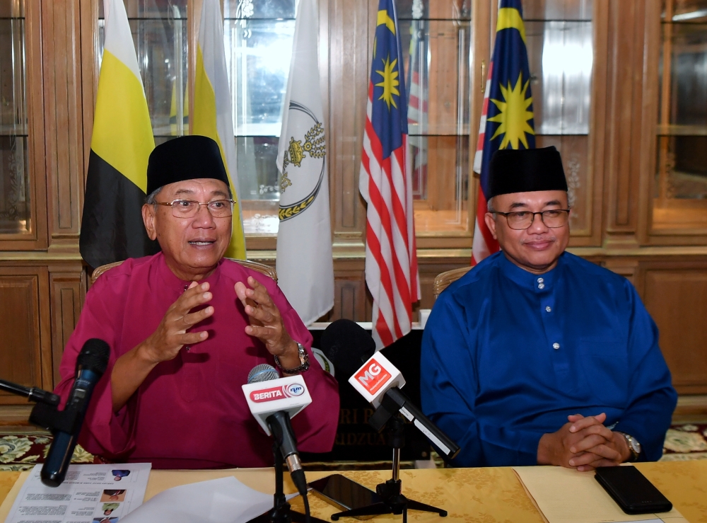 Orang Kaya Bendahara Seri Maharaja, General (Rtd) Tan Sri Dr Mohd Zahidi Zainuddin (left), said the investiture ceremony will take place over two sessions, with the first on November 9 and the second on November 16, 2024. — Bernama pic