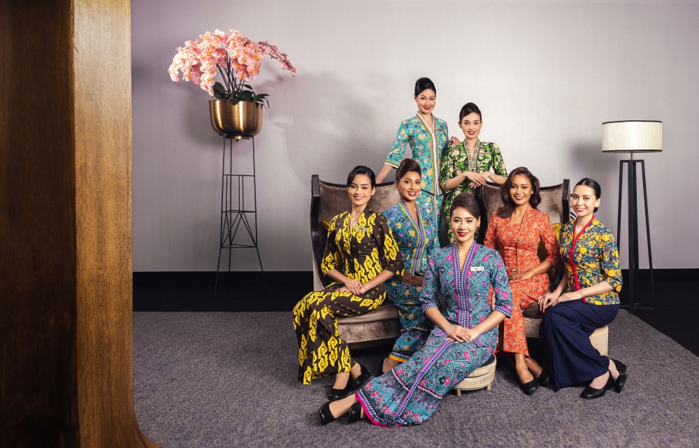 Malaysia Airlines cabin crew will wear six distinct kebaya designs onboard selected flights from November 3 to 16. — Picture courtesy of Malaysia Airlines