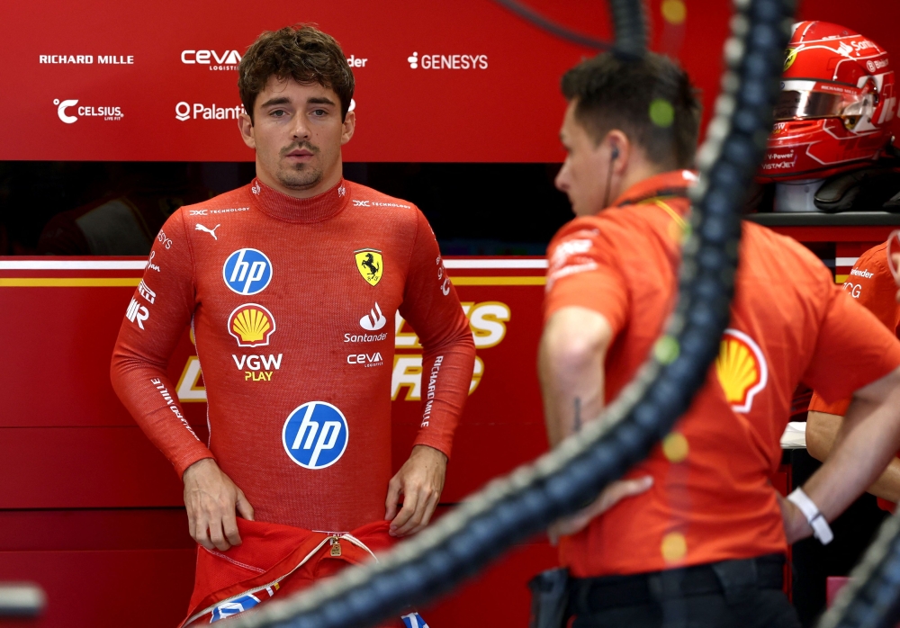 Formula One stewards fined Ferrari’s Charles Leclerc 10,000 euros (RM47,430), with half the sum suspended, for swearing in a post-race press conference at the Mexico City Grand Prix last Sunday. — Reuters pic