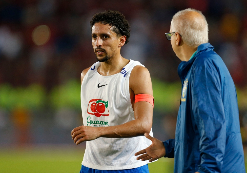 Brazil defender Marquinhos had called on fans to stick by the side ahead of tomorrow’s home game against Uruguay. — Reuters file pic