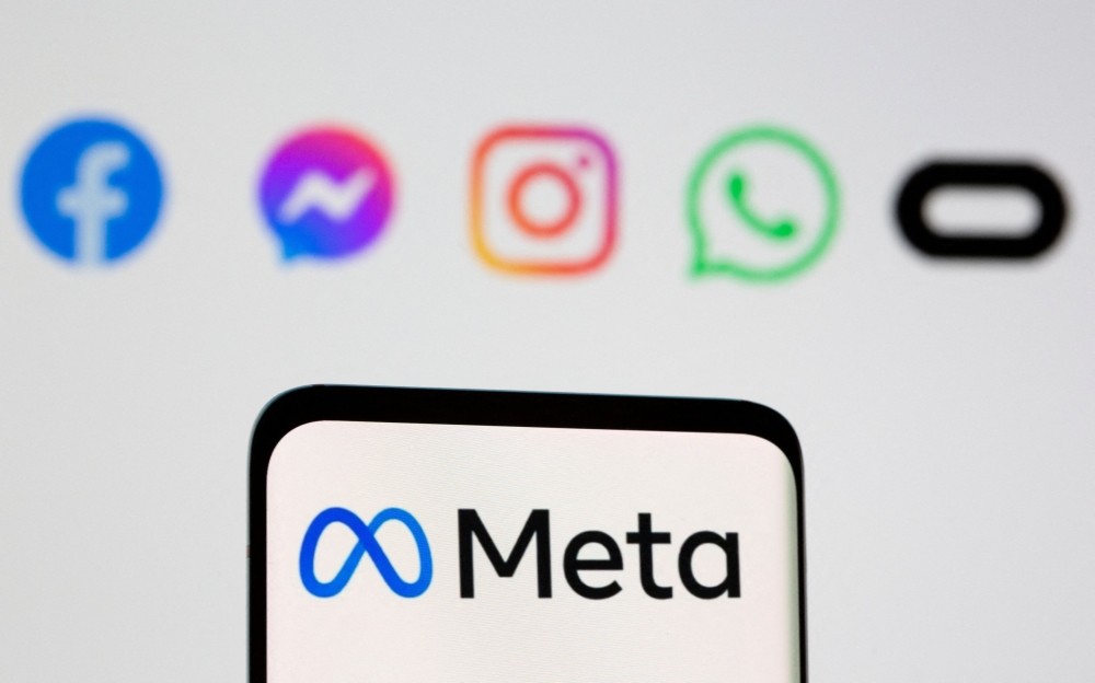 India has imposed a penalty of 2,131 million rupees (RM113.5 million) on Facebook parent company Meta for unfair business practices and told it not to share user data it collects via WhatsApp on other platforms within the group. — Reuters pic  