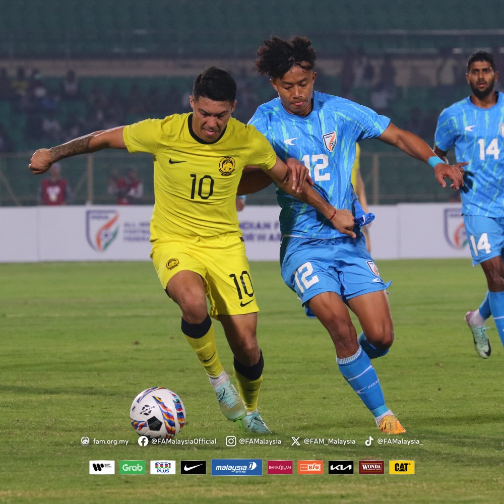 Last night’s result saw Malaysia successfully block India’s mission to take revenge after losing 2-4 in the Pestabola Merdeka 2023 action here. — Picture via Facebook/Football Association of Malaysia