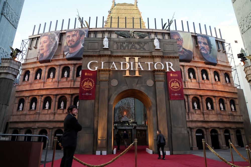 A general view of the venue for the premiere for the film ‘Gladiator II’, at TCL Chinese Theatre in Los Angeles, California, November 18, 2024. –– Reuters pic 
