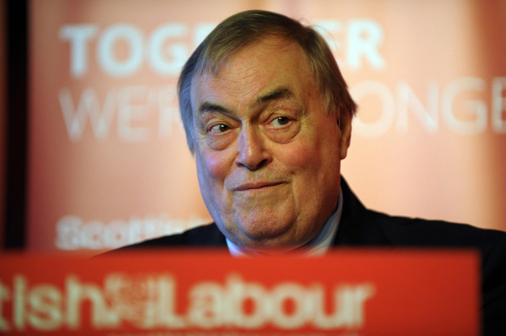 John Prescott, who served as deputy to former UK prime minister Tony Blair, died on November 21, 2024. — AFP pic