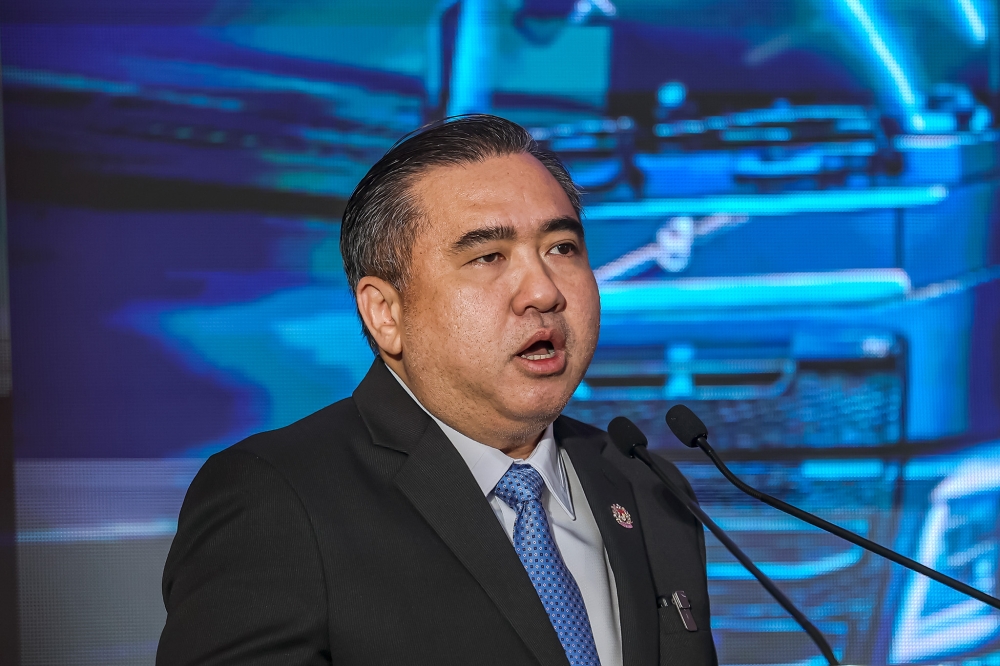 Transport Minister Anthony Loke speaks at the launch of the 30th Asean Transport Ministers and the 58th Senior Transport Officials Meetings in Kuala Lumpur November 21, 2024. — Picture by Firdaus Latif