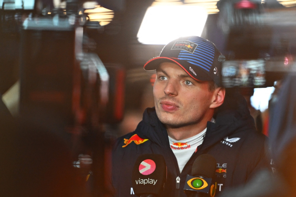 Three-time champion Max Verstappen criticised his Red Bull team but added it was a ‘nice surprise’ to have qualified ahead of title rival Lando Norris for the Las Vegas Grand Prix. — AFP pic