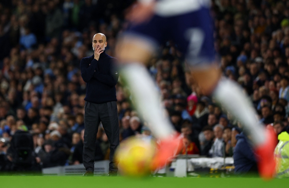 Pep Guardiola finds himself in uncharted territory, losing five consecutive games for the first time in his outstanding managerial career. — Reuters pic