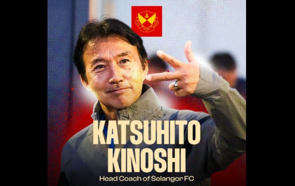 Japanese coach Katsuhito Kinoshi has been appointed as the new Selangor FC head coach to fill the vacancy left by Nidzam Jamil who resigned unexpectedly last month. — Picture via Facebook/Selangor FC