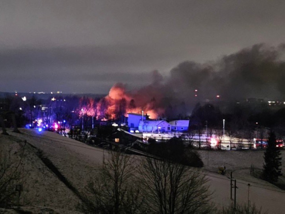 The airplane, operated by SWIFT airline on behalf of DHL, originated from Leipzig, fell on a house, a spokesperson for the governmental National Crisis Management Center said. All of the people in the house survived, he added. –– Picture from social media